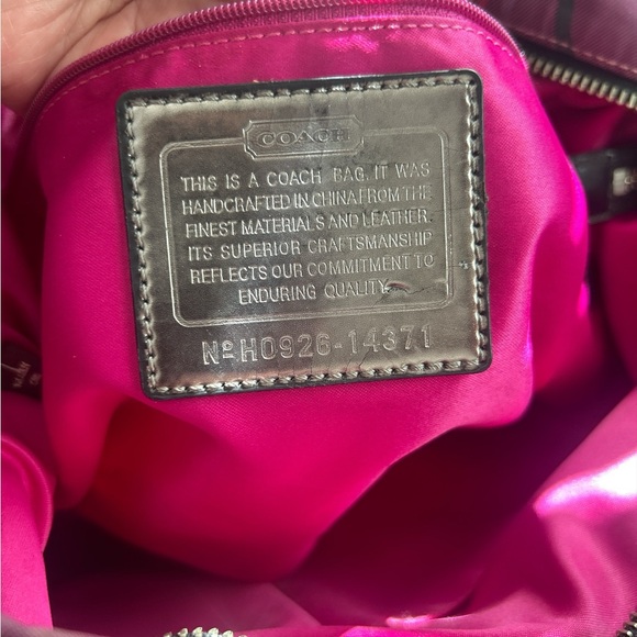 Coach Poppy Shoulder Bag - Plaid - multi-color - pink purple black w 2 HANGTAGS! - Picture 9 of 11